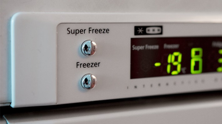 diepvriezer op temperatuur van -19° C